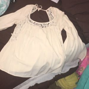 Open back flowy shirt